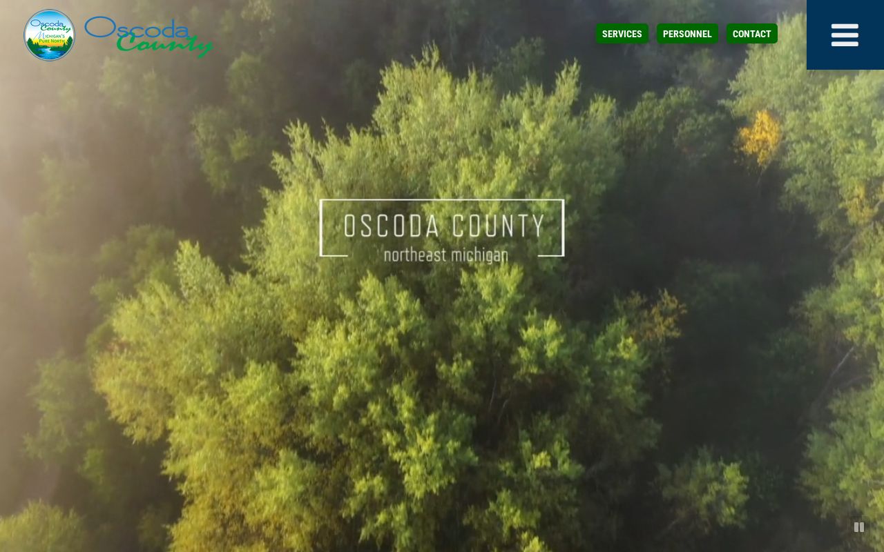 Oscoda County warrant records: county home page directory with records request links